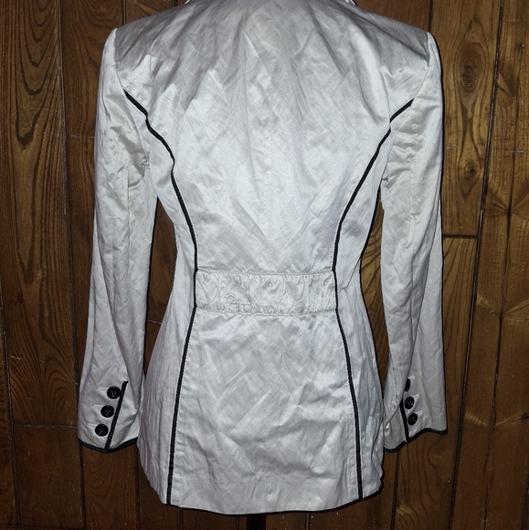 WHITE HOUSE BLACK MARKET Lnwot Women's double-breasted jacket size S tan black - Picture 14 of 15